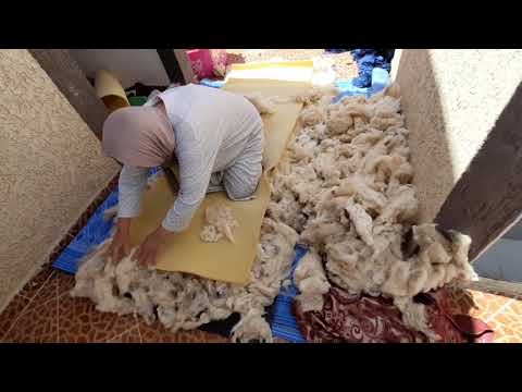 البساط لحاف الوجدي بالصوف التقليدي مع أمهر خياطة في المنطقة الشرقيةلالة يمينة