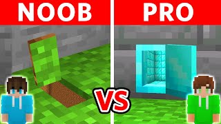 NOOB vs PRO: SAFEST Tiny SECRET Base Build Challenge!