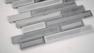 Blocki Grigio Interlocking Glass Stone Mosaic - MM1279