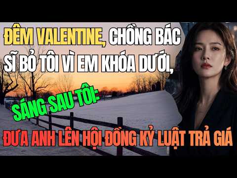 ĐÊM VALENTINE CHỒNG BÁC SĨ BỎ TÔI VÌ EM KHÓA DƯỚI, SÁNG SAU TÔI ĐƯA ANH LÊN HỘI ĐỒNG KỶ LUẬT TRẢ GIÁ