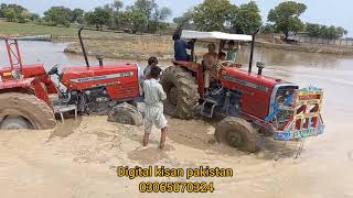 phansay howay mf 375 tractor ko mf 385 nay aakhir kar nikal hi lia part 2