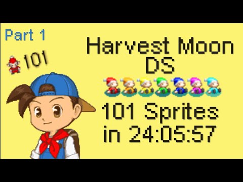 [WR] Harvest Moon DS 101 Sprites Speedrun In 24:05:57 (Part 1)