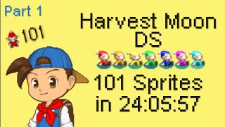 [WR] Harvest Moon DS 101 Sprites Speedrun in 24:05:57 (Part 1)