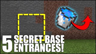 5 SECRET Base Entrances in Minecraft Bedrock!