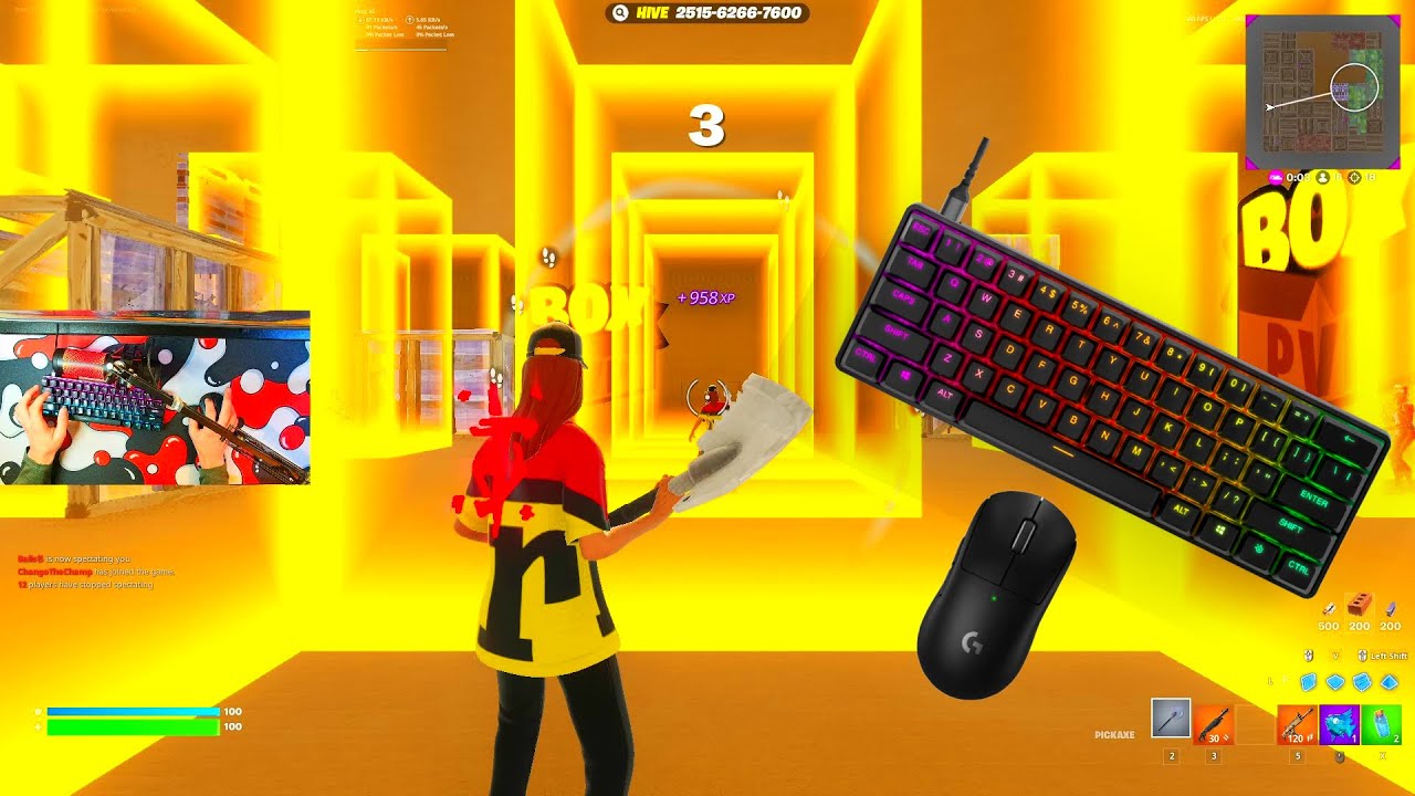 ⭐️[1HR]Steelseries Apex Pro Mini ASMR Fortnite Chill 💤 Box Fight Zone Gameplay Smooth📦360HZ 4k⭐️