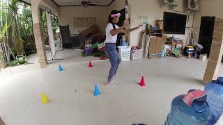 Footwork drills @ home on SAT 15 04 05 2021 #2 slow-mo