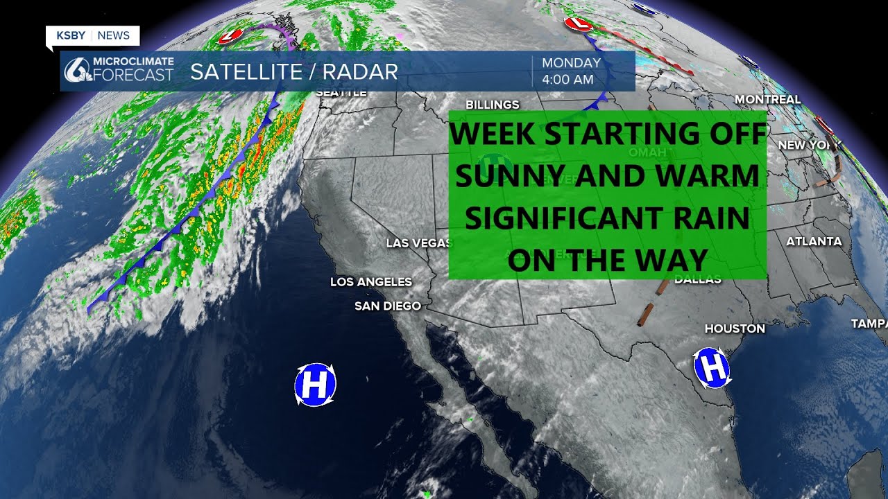 Week starts off sunny and warm, heavy rain will be here soon - YouTube