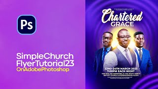 How to Create a Simple Background Design For Your Church flyer on Adobe Photoshop || 2023 Tutorial