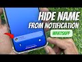 How To Hide WhatsApp Sender Name From IPhone Notification 