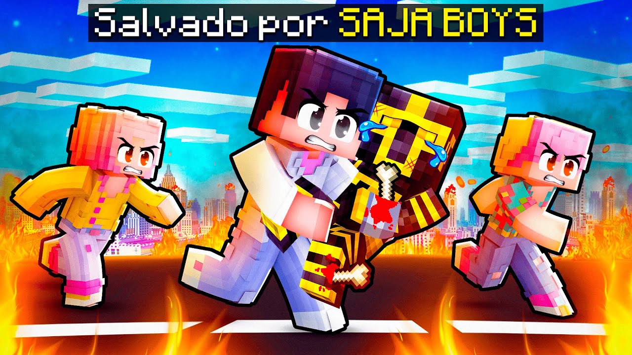 SALVADO por los SAJA BOYS en MINECRAFT 😱