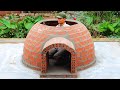 Make arch door fish tank from brick and cement