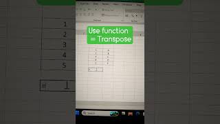 How to Use Transpose in Excel | Quick Tutorial / Convert Rows to Columns in Excel #excel