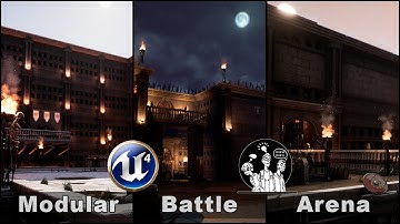 Unreal Marketplace-Level Preview and Cinematic: Modular Battle Arena