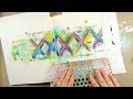 Art Journal Background Technique | Finger Painting with Dina Wakley Paints