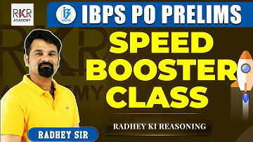 IBPS PO Prelims 2021 I Practice Mock I Radhey Ki Reasoning