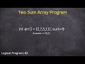 LeetCode Two Sum Problem Explained | Easy Java Solution | easy Steps to solve two sum DSA programs