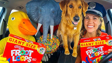 Rubber Ducky Surprises Police and Elephant with Car Ride Chase!