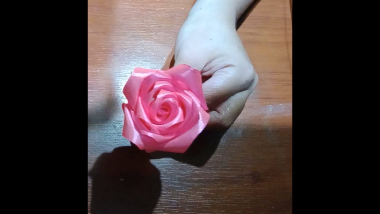 como realizar una rosa eterna con liston satin fino VIDEO No.1008