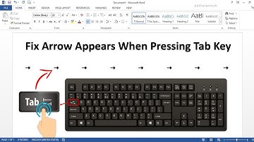 How to Fix Arrow Appears When Pressing Tab Key In MS Word