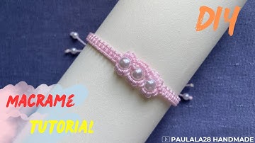 Macrame tutorial | How to make EASY and FAST bracelet for beginner •Vòng tay pulsera de hilo 手镯 팔찌