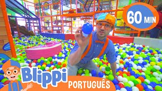 Blippi Visita um Parque Coberto LOL Club | Vídeos Educativos para Crianças | As Aventuras de Blippi