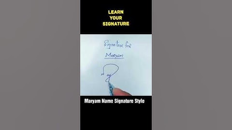 Maryam Name Signature Style #shorts