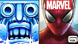 Temple Run 2 ❄️FROZEN SHADOWS Map w/ SIGUR LUMBERJACK! VS 🕷️MARVEL Spider-Man Unlimited screenshot 5