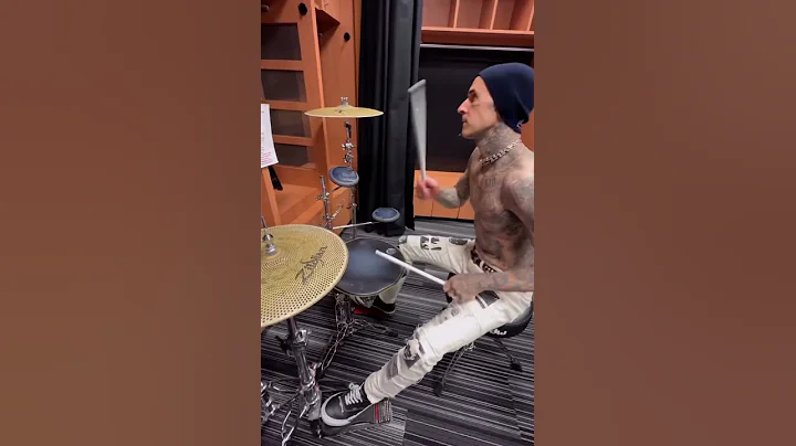 Travis Barker Practicing Drums