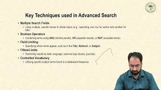 Lecture 43: Advanced  search strategies and use of controlled vocabularies Guide