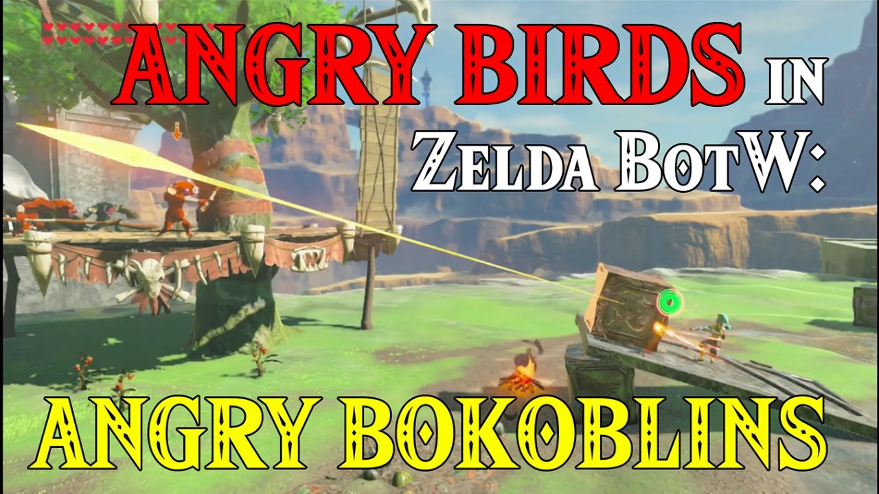 ANGRY BIRDS in Zelda BotW: ANGRY BOKOBLINS! Mini Game in Zelda Breath ...