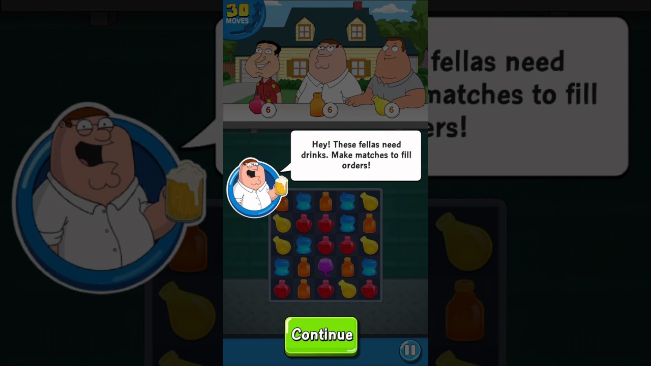 Family Guy: Freakin' Mobile Game - Level 1 Walkthrough (NO COMMENTARY!)