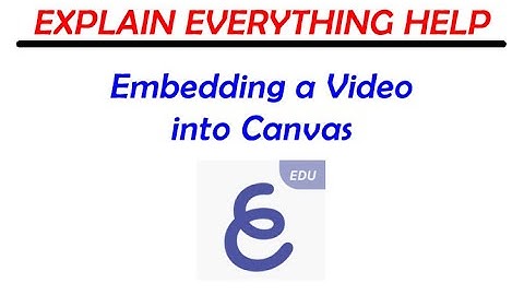 Learning Explain Everything - How to Embed a Video into Canvas