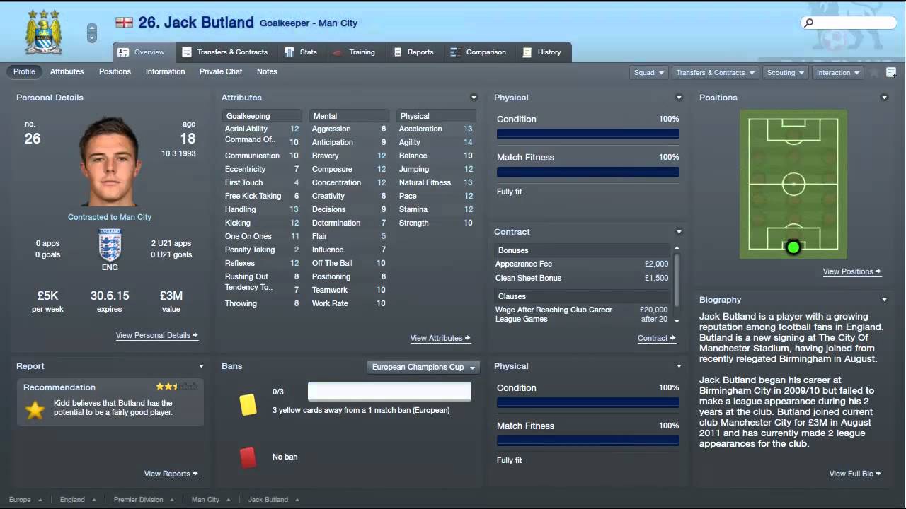 Football Manager 2012 - YouTube Series - Episode One - Manchester City ...