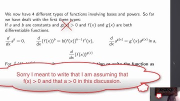 Calculus II, Lecture 4,  2 Graphs and Limits and Logarithmic Differentiation