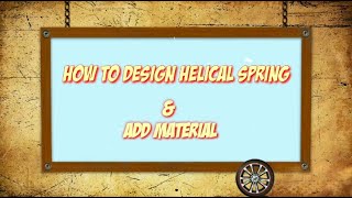 Celebrity CATIA V5 Beginner Tutorial:- HELICAL SPRING & ADD MATERIAL TO SPRING (PART DESIGN WORKBENCH) Profile