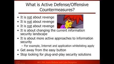 What is Active Defense, Offensive Countermeasures, & Cyber Deception?