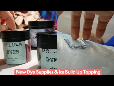 lofi ASMR | Ice Tapping Build Up Scratches & New Dye Supplies ☺️🥳🥶