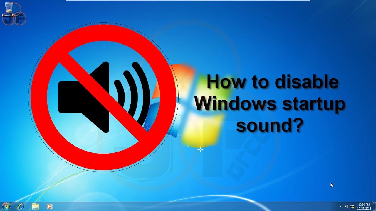 How To Disable Windows Startup Sound YouTube