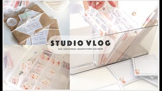 art studio vlog 007: making new notepads, packing more orders
