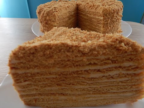 ТОРТ МЕДОВИК С ЗАВАРНЫМ КРЕМОМ  ✧ Ну очень вкусно !  HONEY CAKE +ENG Sub