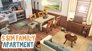 5 Sim Family Apartment || The Sims 4 Apartment Renovation: Speed Build