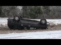 2-18-2021 Jackson, MS & Central MS Ice Storm Cars Wrecked and Pulled Out Trees Lines Down Drone
