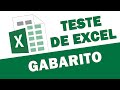 TESTE de EXCEL para ENTREVISTA de EMPREGO - GABARITO