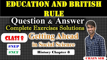 Class 8 History Chapter 8 Education and British Rule Questions Answers | Getting Ahead in Social Sci