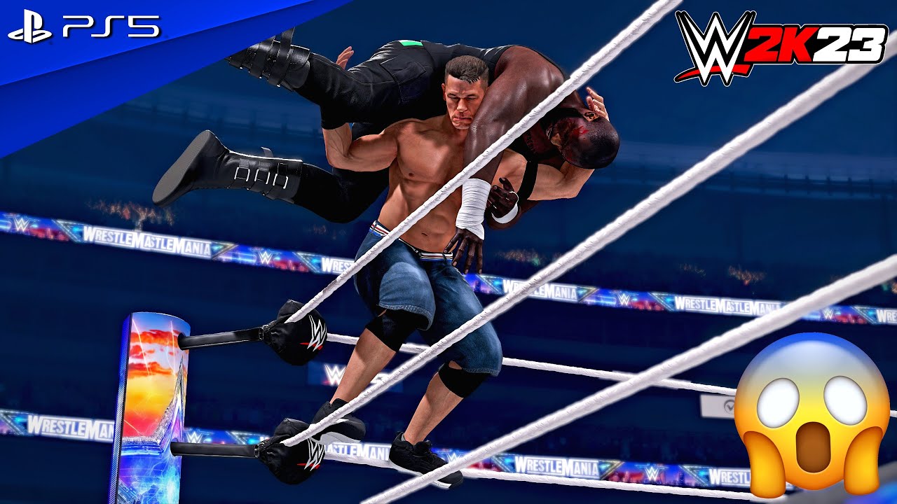WWE 2K23 - John Cena vs. Omos - Full Match at WrestleMania | PS5™ [4K60]
