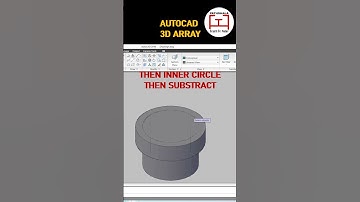 3D Array in AutoCAD||AutoCAD Drawing||#engg.pathshala||#shorts