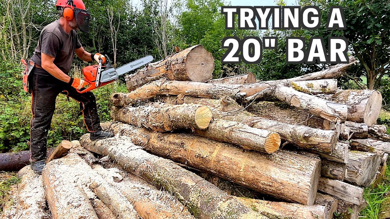 Cutting Firewood - New 20 inch bar on my Chainsaw - Husqvarna 572xp ...