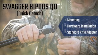 Swagger Bipods QD (Quick Detach) - Mounting, Hardware Installation & Standard Rifle Adapter