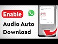 How To Enable Audio Auto-Download on WhatsApp (Updated)