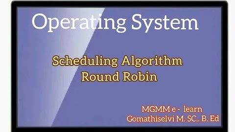 Round Robin Scheduling Algorithm... tamil